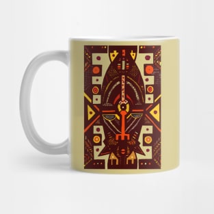 African Mask traditional tribal symbolic pattern design Mug